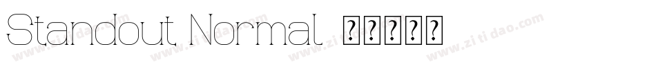 Standout Normal字体转换